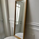 Miroir allongé en stuc doré années 60-70