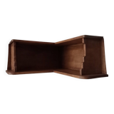 Vintage oak corner wall shelf