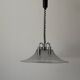Suspended lamp with 4 sockets, chrome body and plexiglass shade, 1970s, Germany.