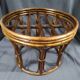 Pouf en rotin ancien vintage