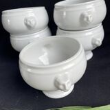 6 porcelain lion head soup bowls