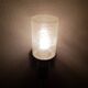 Brass applique with 1970 glass lampshade
