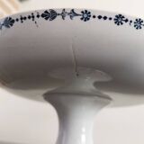 Old compote bowl Terre de Fer Opaque Porcelain from Gien "Etruscan" model