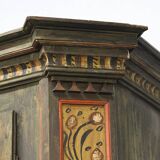 Painted Folk Art Bridal Cupboard