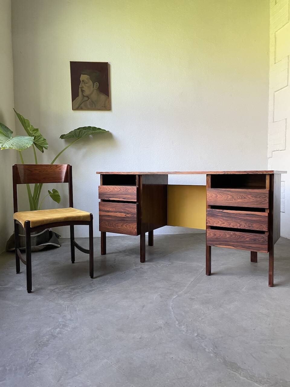 Desk and its Scandinavian rosewood chair