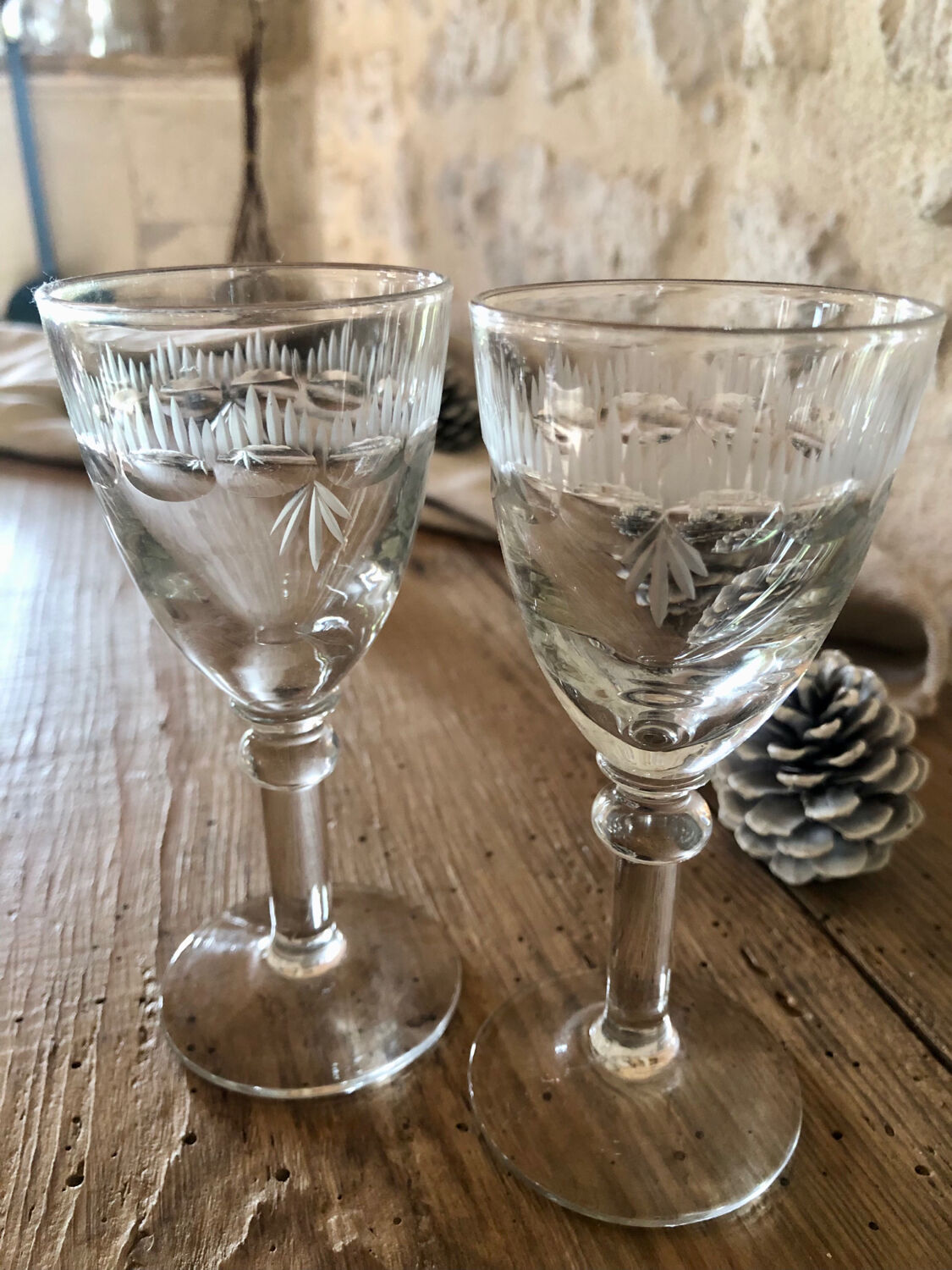 Antique aperitif glasses