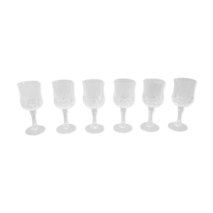 Six verres en cristal