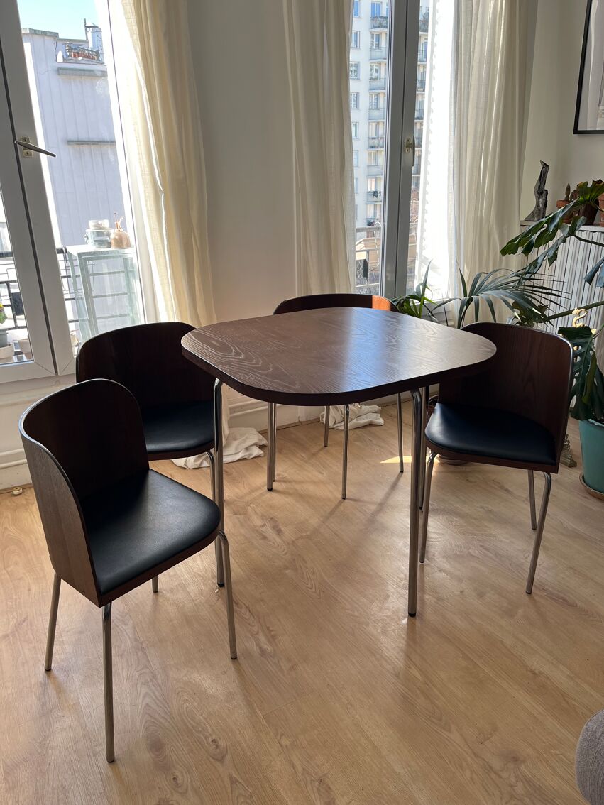 Vintage fusion dining set by sandra kragnert for ikea - table 4 people +  chairs | Selency