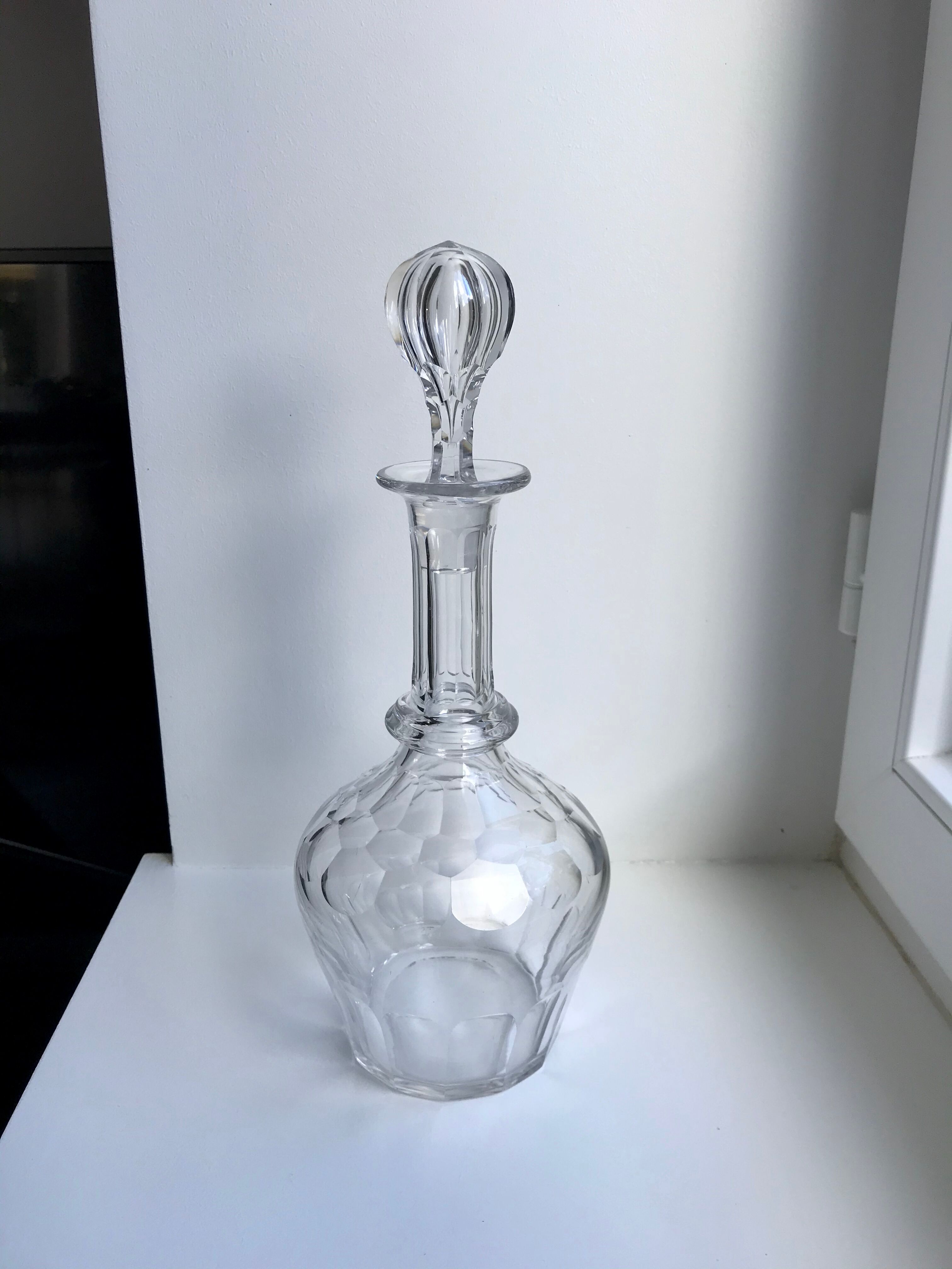 Crystal wine decanter early twentieth century