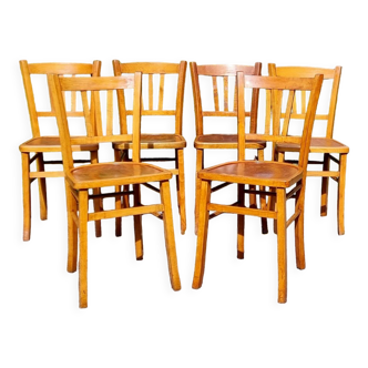 6 country bistro chairs 40s