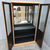 Vintage trend-going two-door raw oak window