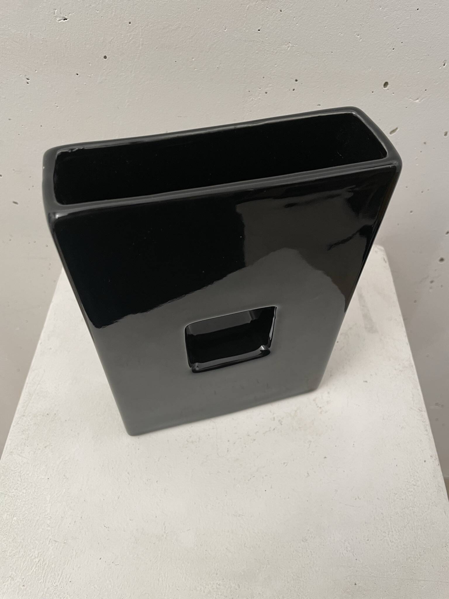 Ceramic geometric vase 1980