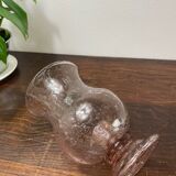 Biot bubbled glass candle holder
