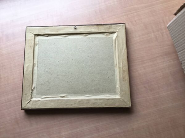 Aquarelle ancienne scène de chasse à courre dans son cadre d’origine