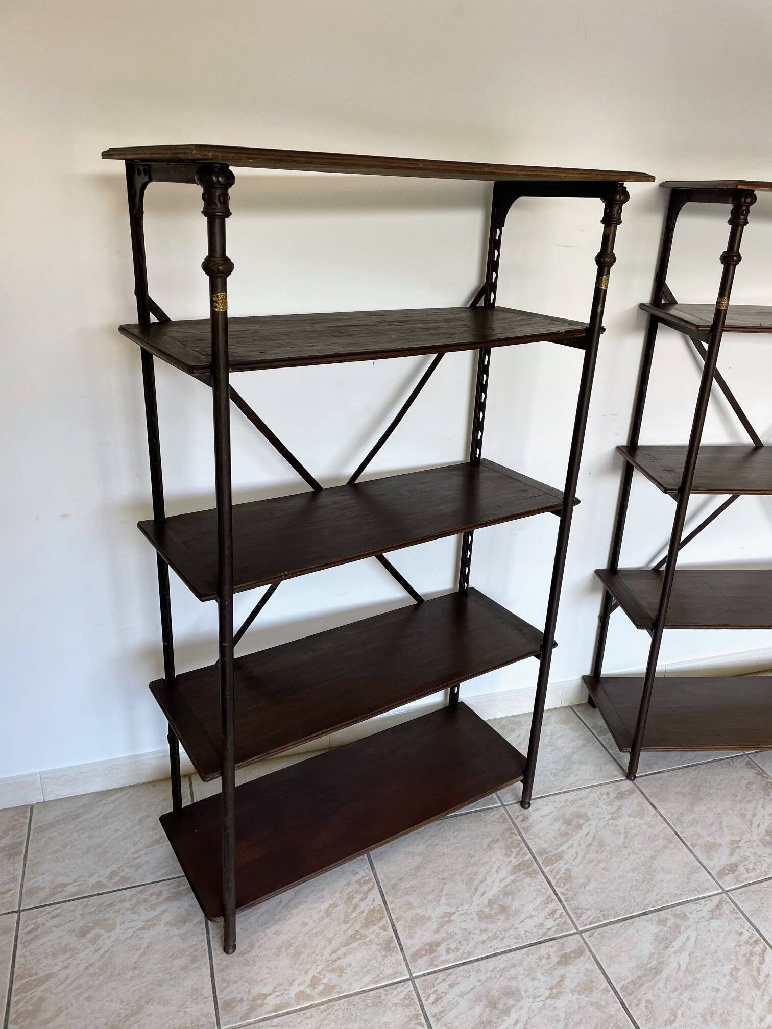 PAIR OF THEODORE SCHERF SHELVES