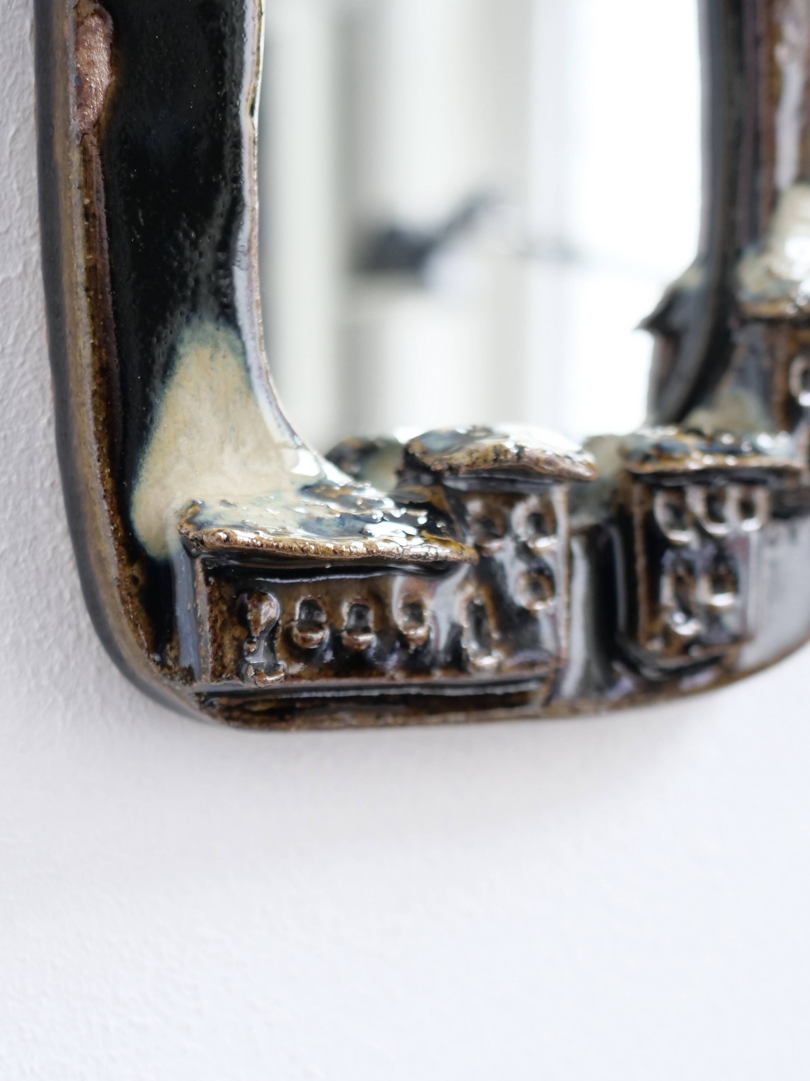 vintage ceramic mirror