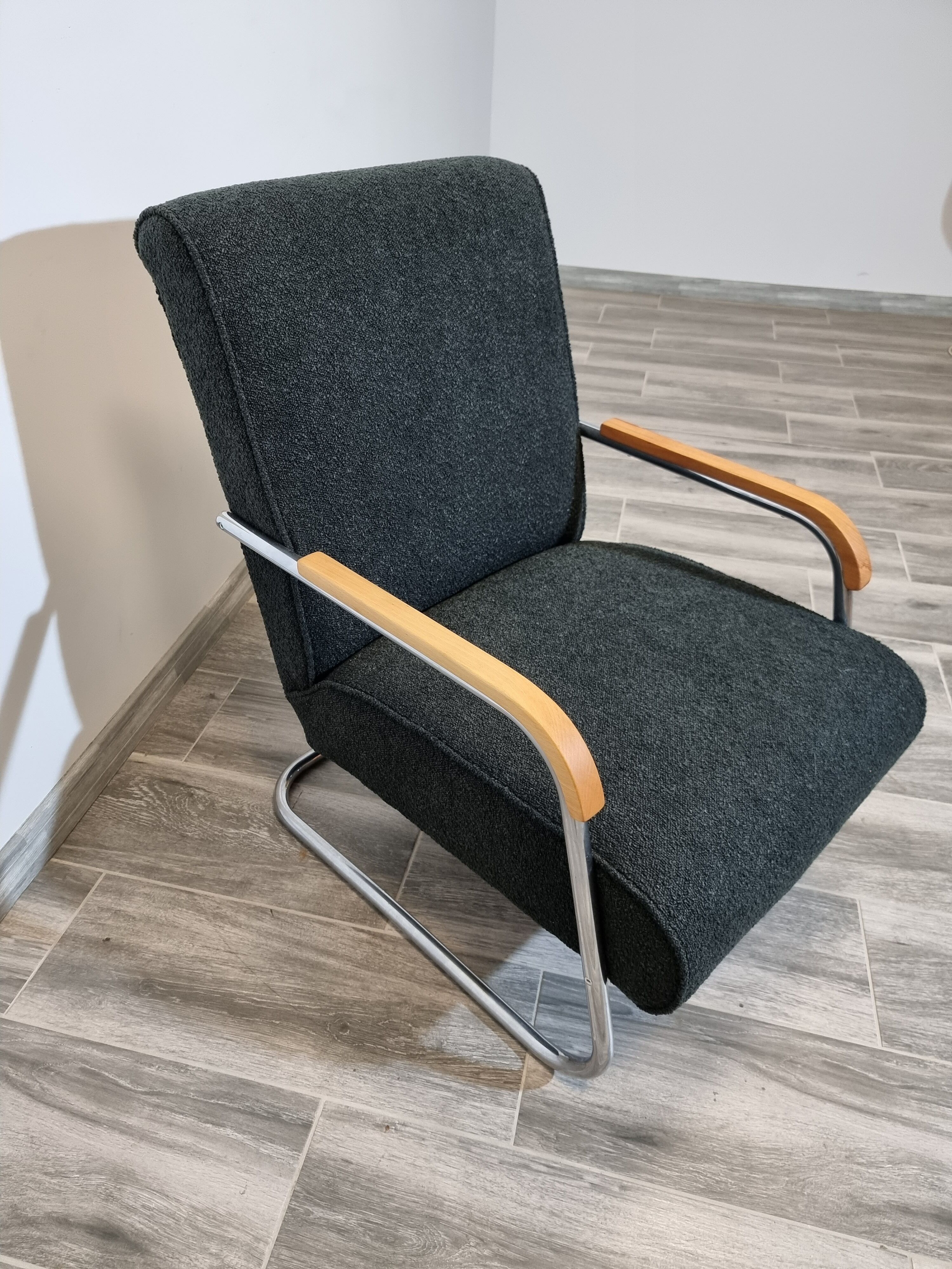 Restored tubular armchair by Anton Lorenz