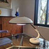 Lampe Ferdinand Solere avec son réflecteur bleu, années 50