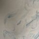 Signed watercolour monochrome blue study of the statue "The Kiss by Rodin"