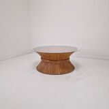 Table basse en bambou en forme de gerbe de blé par McGuire, États-Unis, vers 1970