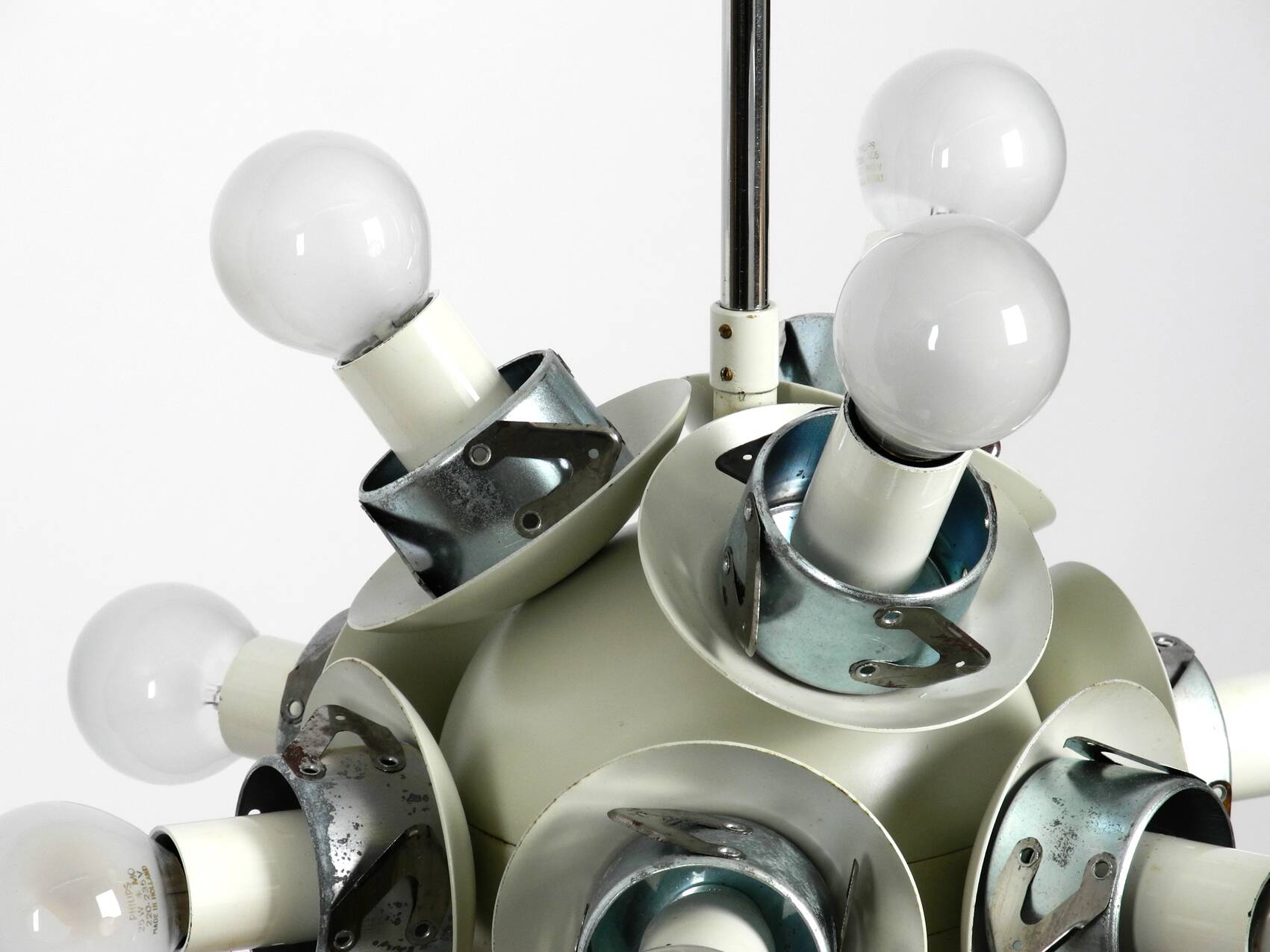 1960s Atomic Space Age Kaiser Leuchten metal ceiling lamp