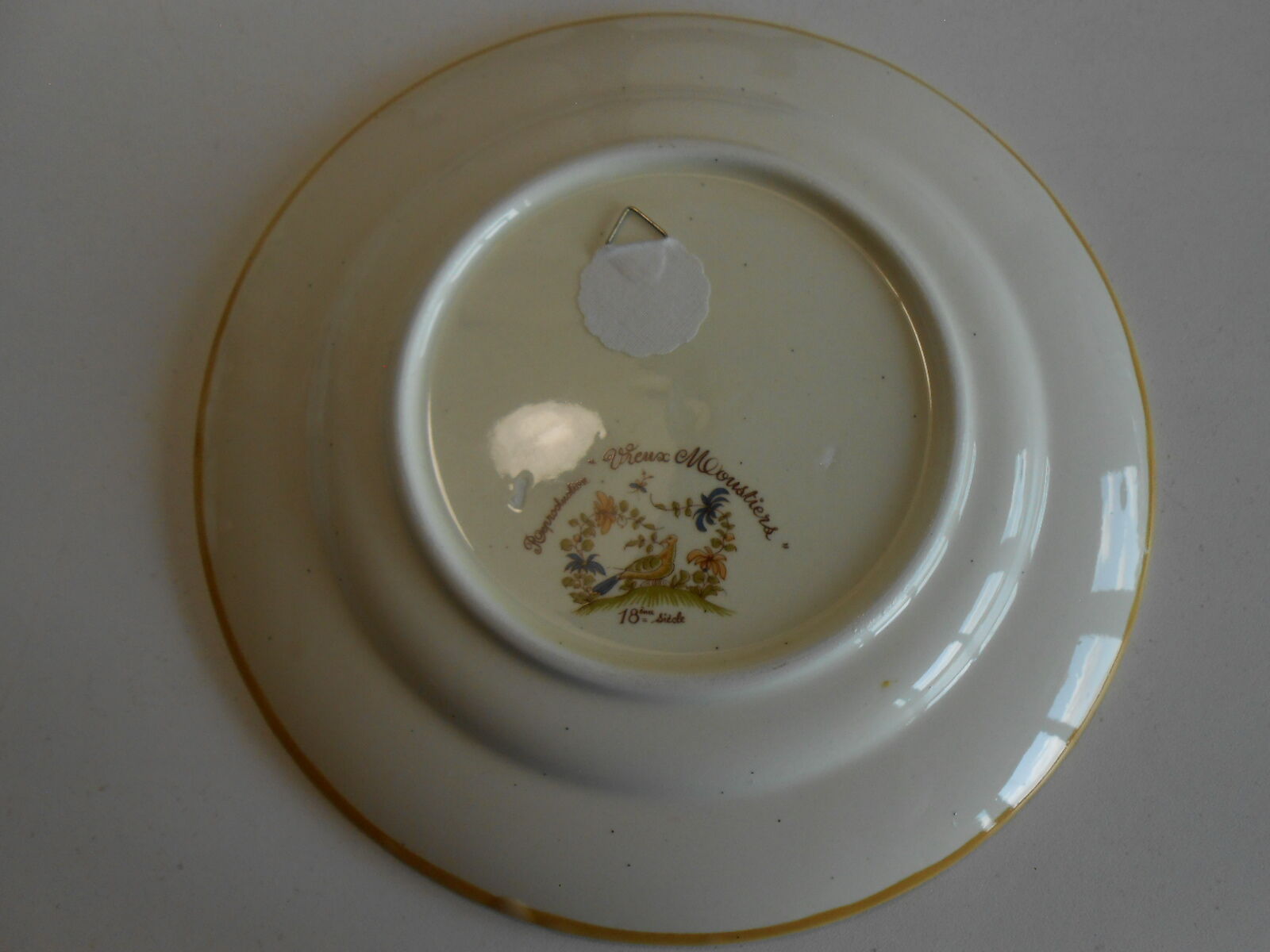 DECORATIVE PLATE FAIENCE MARTRES TOLOSANE MOUSTIERS