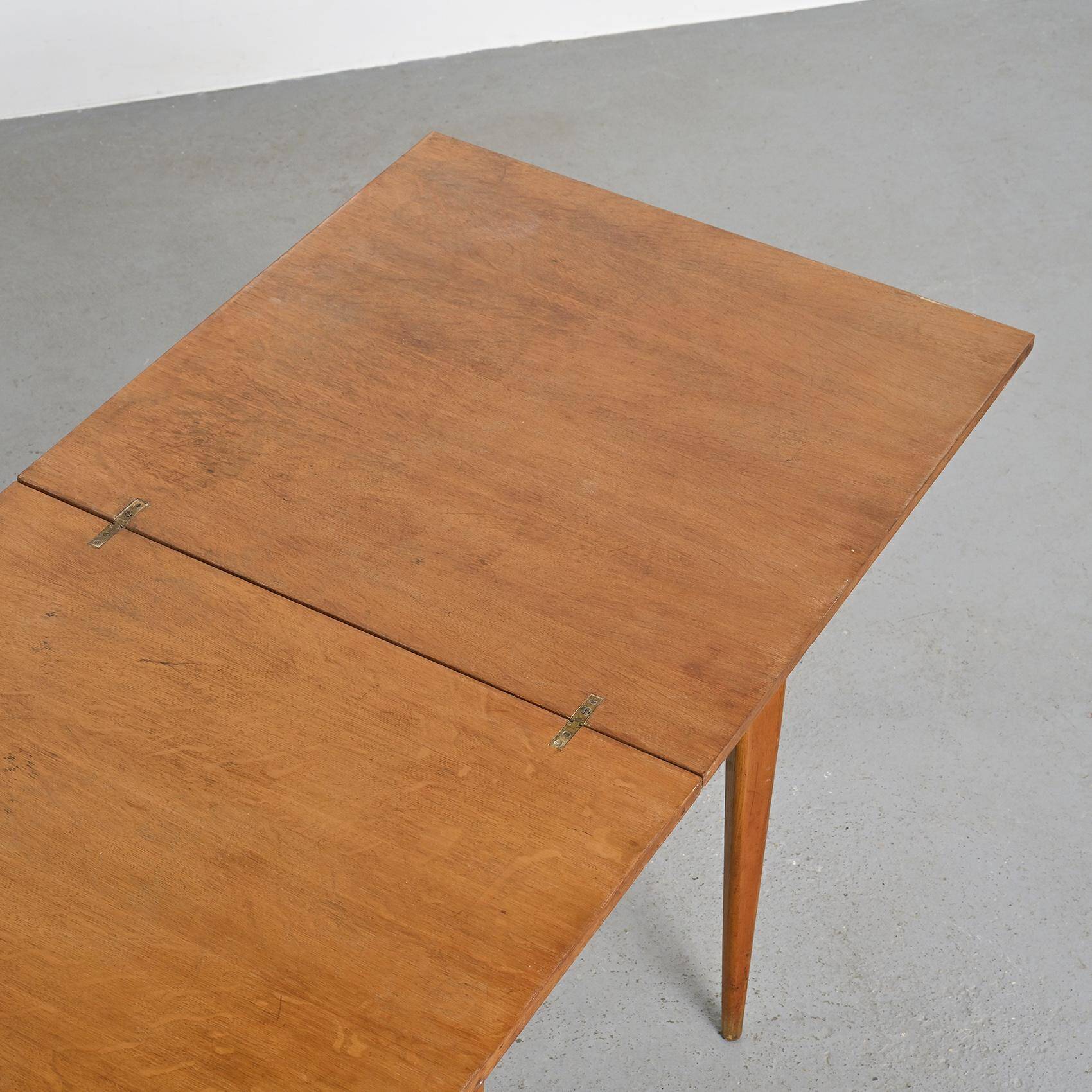 Vintage extendable ash table, France circa 1950