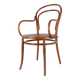 Vintage armchair in bentwood with canework, France ca. 1950