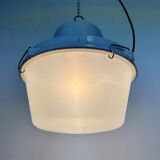 Grey Industrial Cast Aluminium Pendant Lamp, 1980s