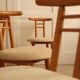 Italian chairs in wood and velvet