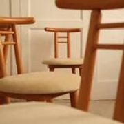 Italian chairs in wood and velvet