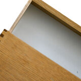 Oak 'gossip chair' bench