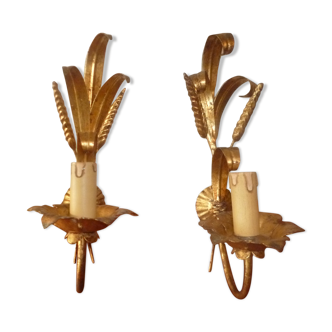 2 wall sconces Golden EPIs of ble 1950 1960