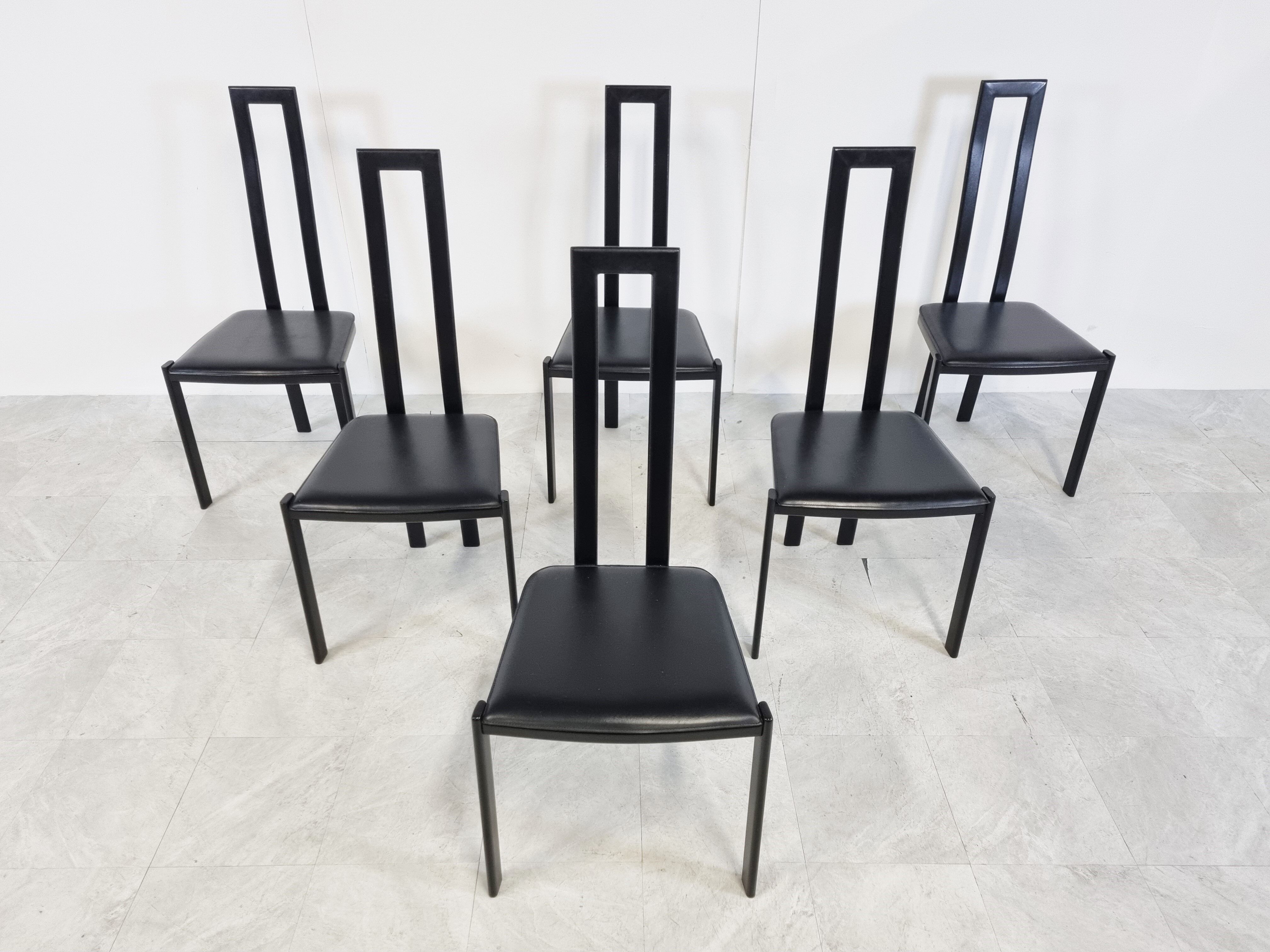 Vintage postmodern dining chairs, 1980s