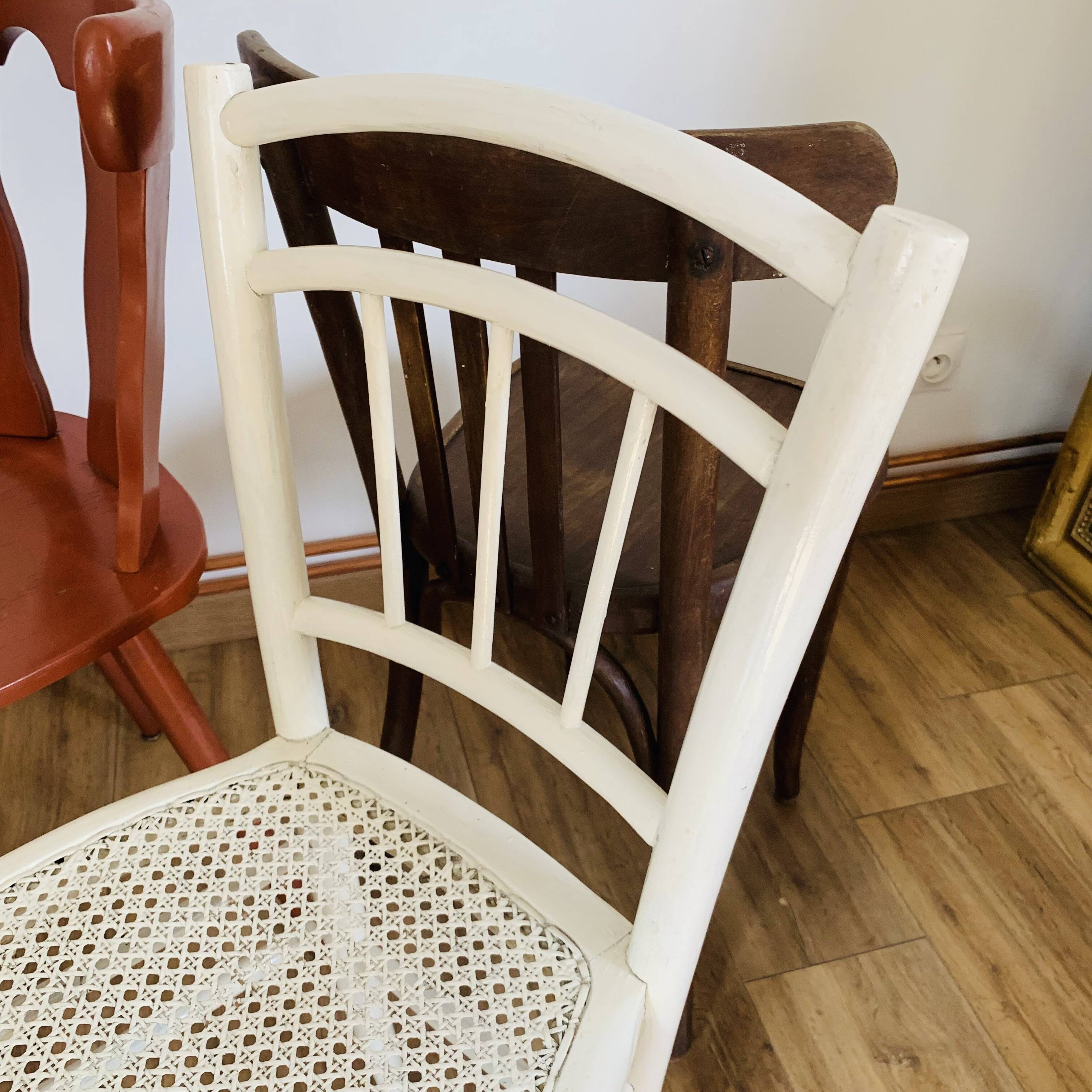 Set of 4 mismatched chairs