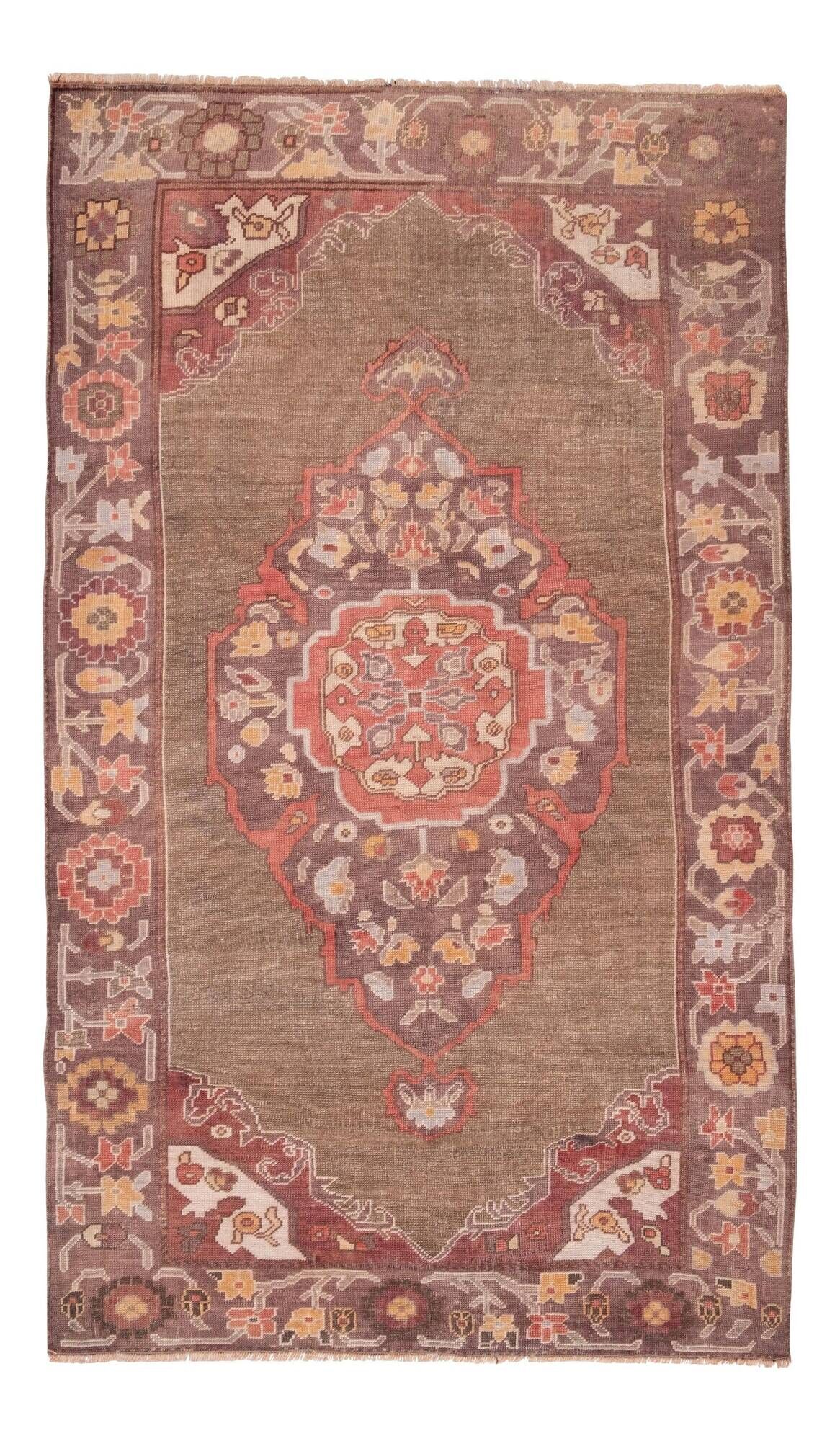 Vintage Turkish handmade rug 153x258 cm