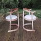 Pair of antique barrel armchairs