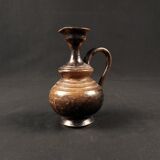 Vintage 1970s ceramic pitcher signed Jean Marais with chamotte glaze