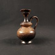 Vintage 1970s ceramic pitcher signed Jean Marais with chamotte glaze