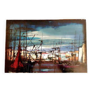 Tableau huile sur bois