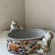 Antique Imari planter with zoomorphic dog decoration, 19th century