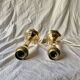 Pair of vintage brass lamp bases