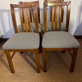 Set of 4 vintage wooden chairs