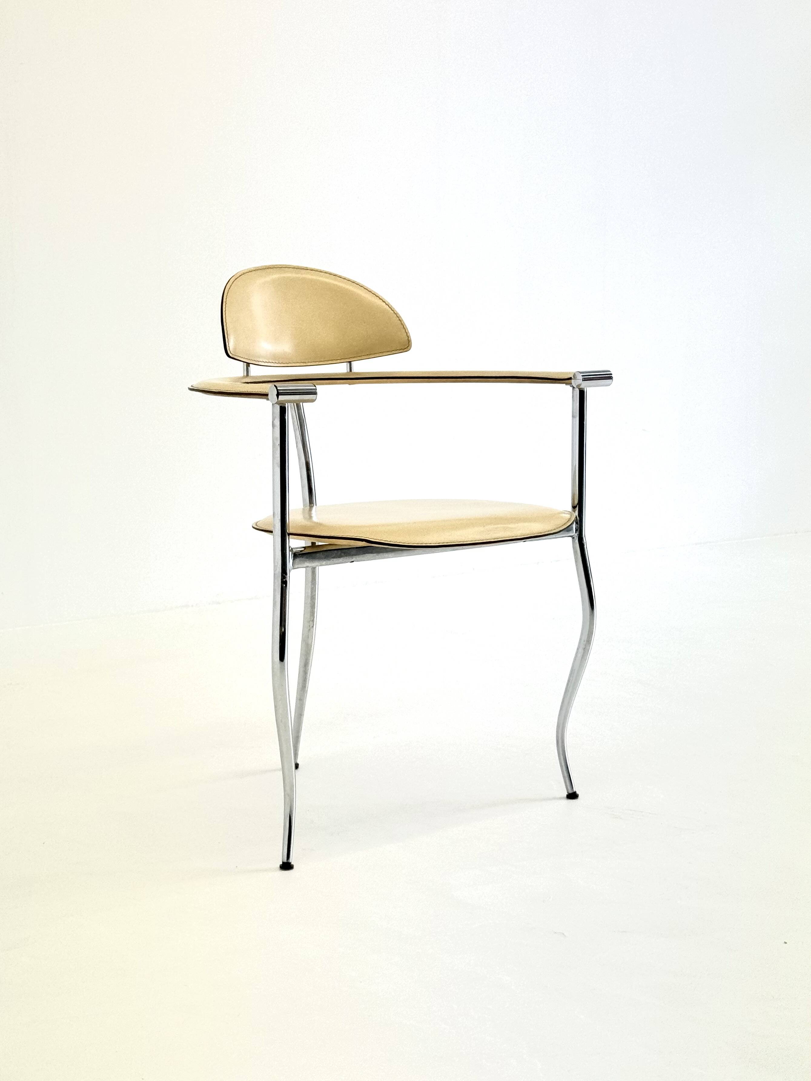 Set of yellow Marilyn Stiletto dining chairs Arrben Italy