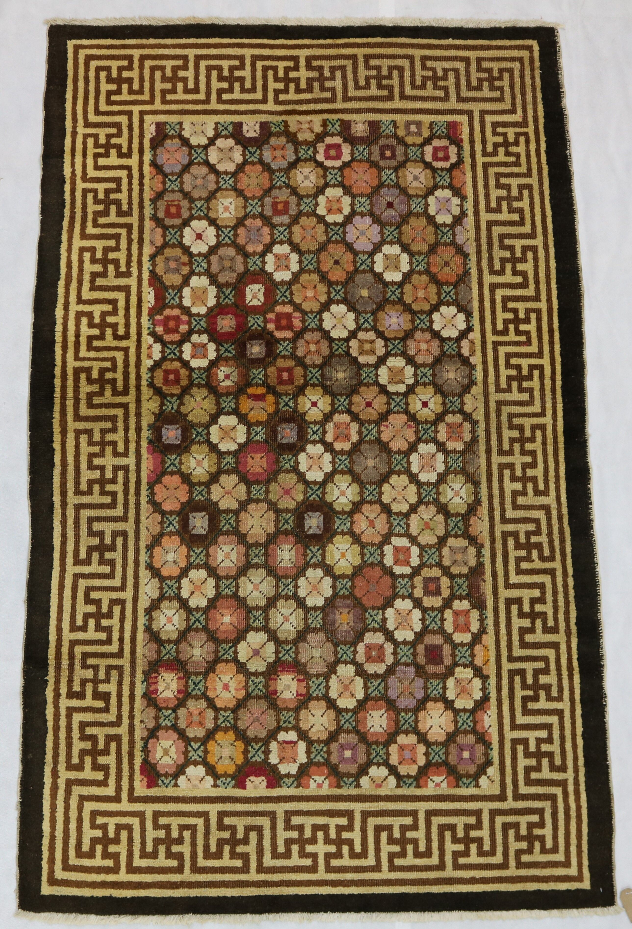 Antique handmade chinese ningxia rug