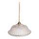 Suspension lustre , luminaire vintage en verre givré