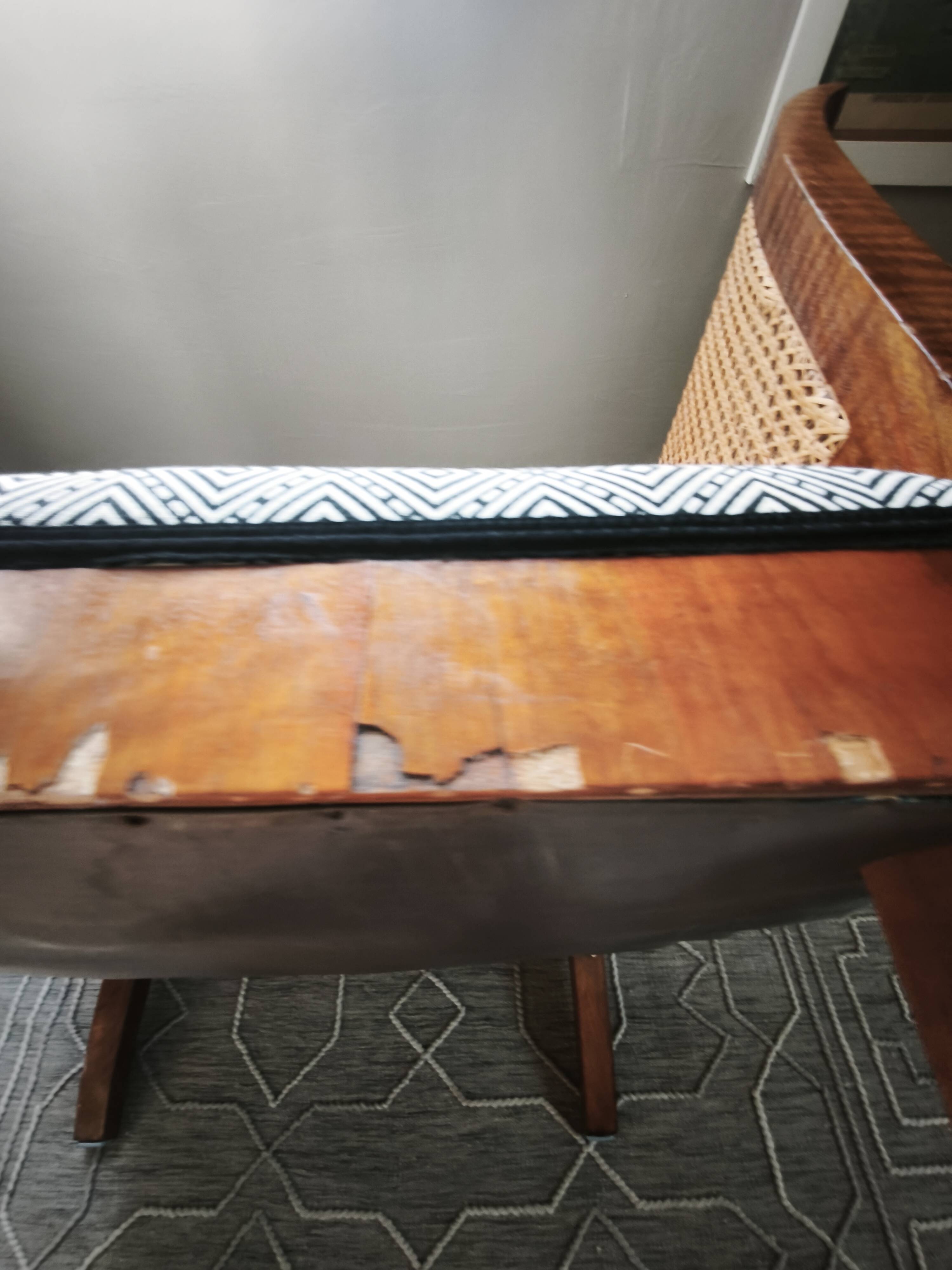 double caned armchair