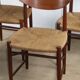 Série de 4 chaises scandinave Peter Hvidt – teck & corde - Années 60