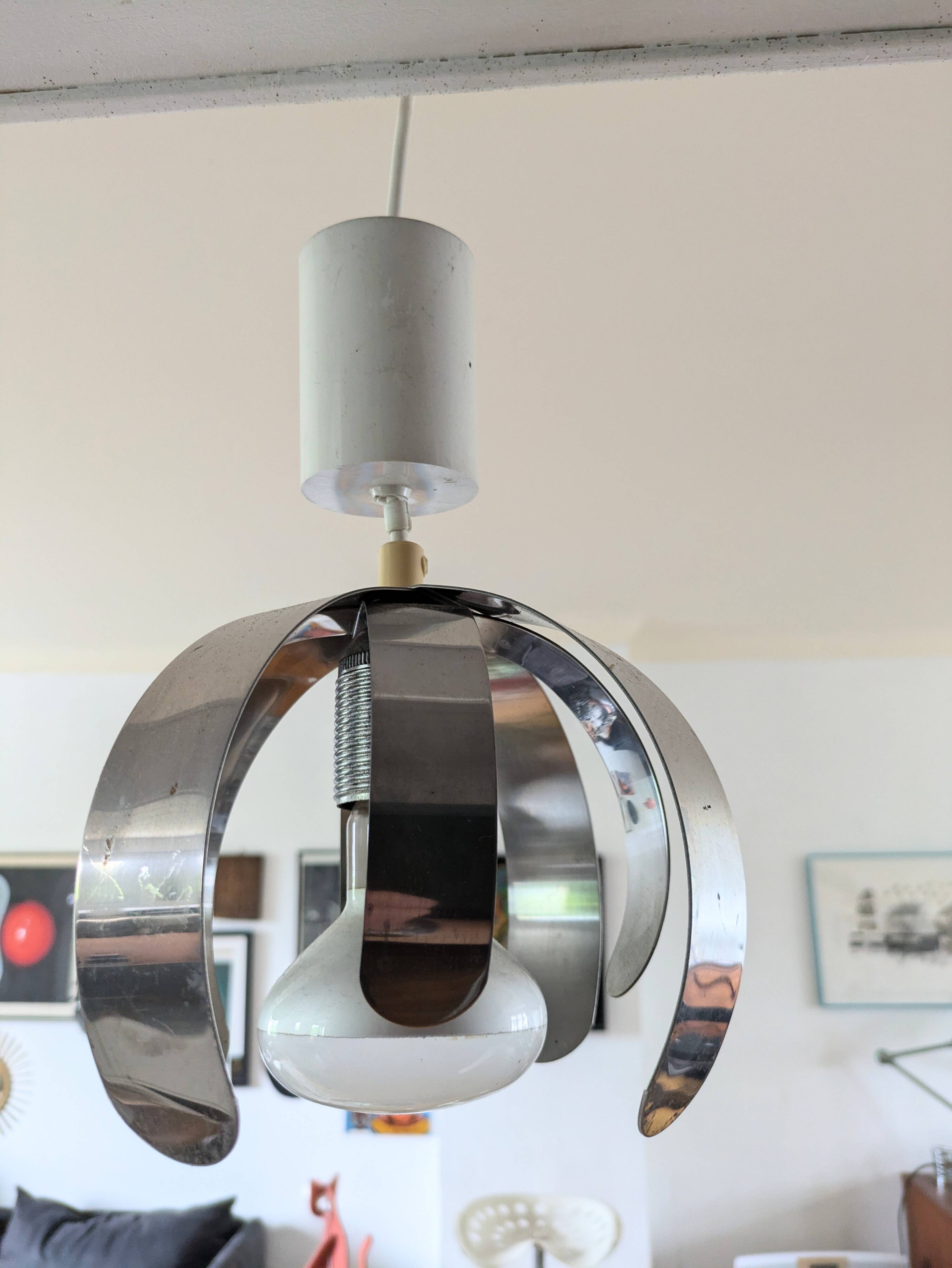 Jocelyne Trocmé design flower light pendant light from the 70s