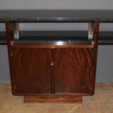 Art deco period console in exotic wood and marble circa 1930